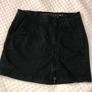 SALE!!! Navy mini skirt with asymmetrical zipper